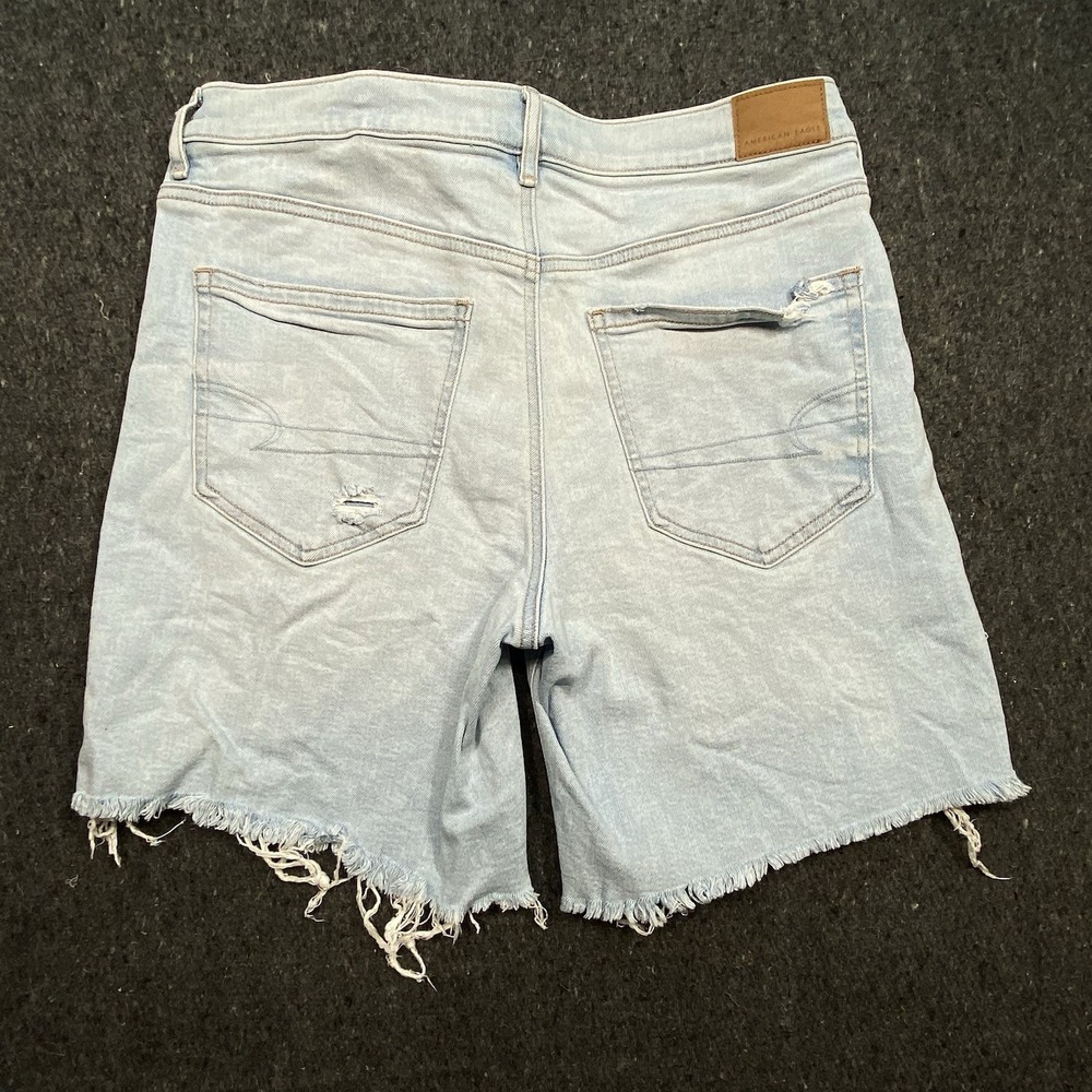 American Eagle Outfitters City Retro Raw Hem Jean Short Womens Sz 6 Denim Ripped - Picture 7 of 11